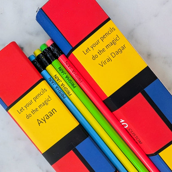 Customised Doms Pencils with Name - Pack of 10 - Chatterbox Labels - Pencil