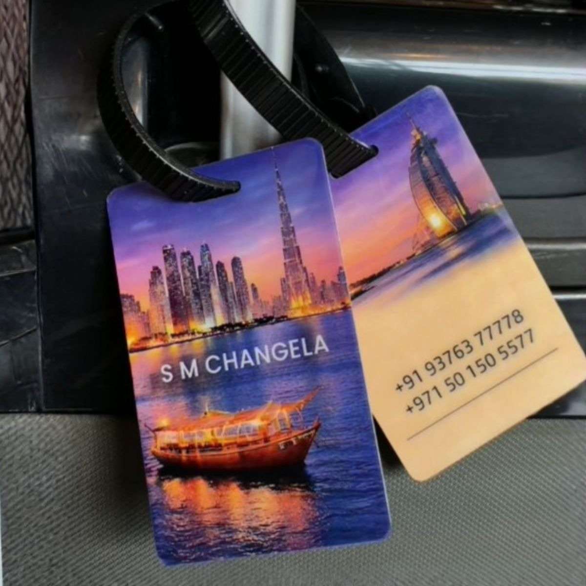 Personalised Luggage Tags - Dubai Design - Chatterbox Labels - Luggage Tags