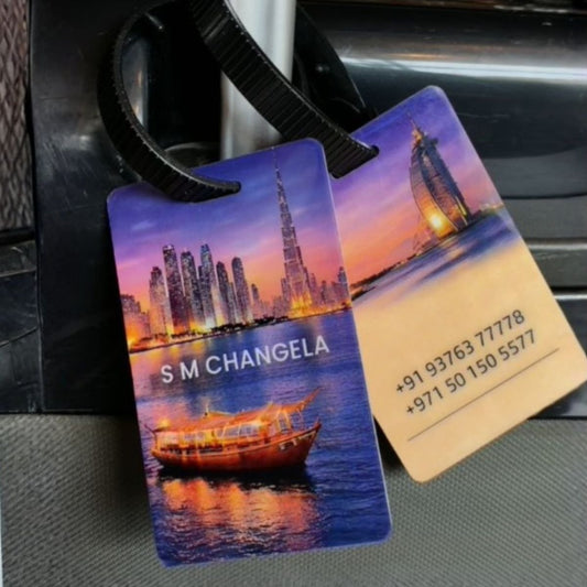 Personalised Luggage Tags - Dubai Design - Chatterbox Labels - Luggage Tags