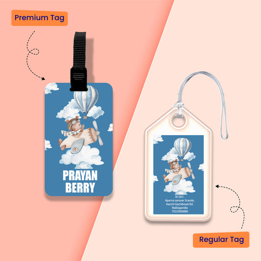 Personalized Bag Tags for Kids - Baby Bear Design - Chatterbox Labels - Bag Tags