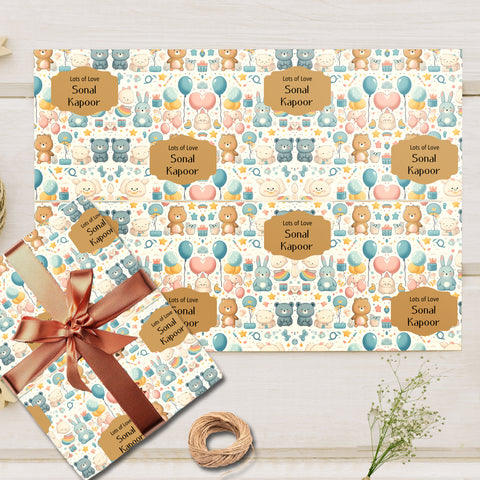 Custom Gift Wrapping Paper - Beary Cute