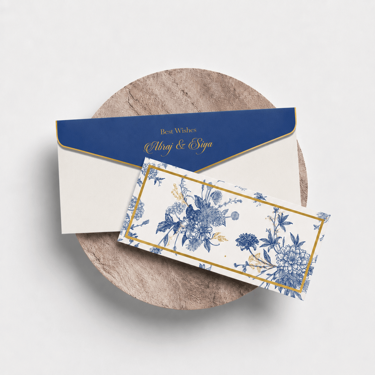 Luxe Gold Foil Money Envelopes - Blue Opulence - Chatterbox Labels - Luxe Envelopes
