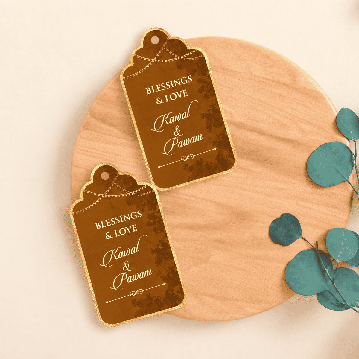 Luxe Personalised Gift Tags - Golden Prestige - Chatterbox Labels-Gift Tags