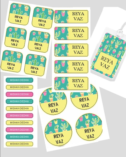 Assorted Waterproof Labels - Cactus Theme Chatterbox Labels