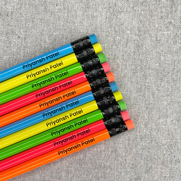 Customised Doms Pencils with Name - Pack of 10 - Chatterbox Labels - Pencil