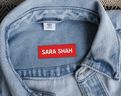 Custom Heat Transfer Clothing Labels for Fabric - Chatterbox Labels - Clothing Labels