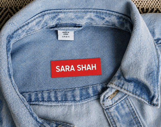 Custom Heat Transfer Clothing Labels for Fabric - Chatterbox Labels - Clothing Labels