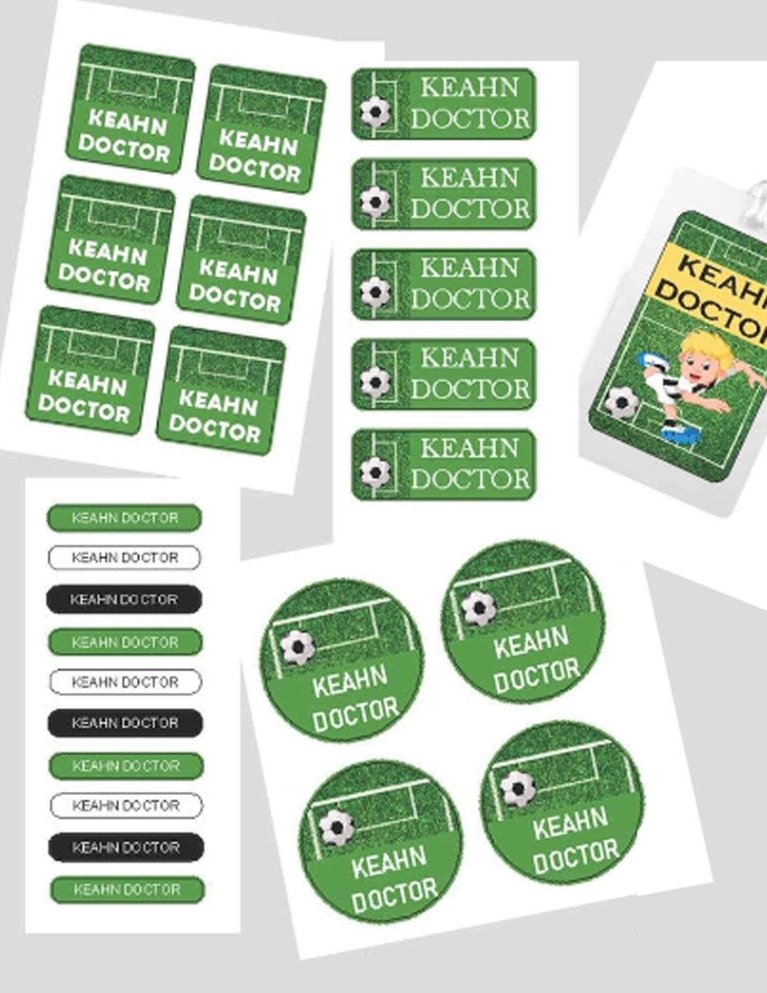 Assorted Waterproof Labels - Football Theme Chatterbox Labels