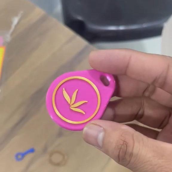 Custom 3D Printed Logo NFC Keychain – Smart Corporate Gifting