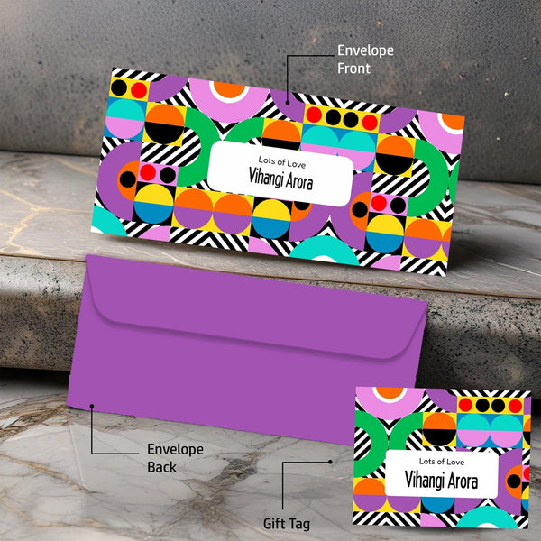 Personalised Money Envelopes - Shapes Theme - Set of 20 - Chatterbox Labels - Envelopes