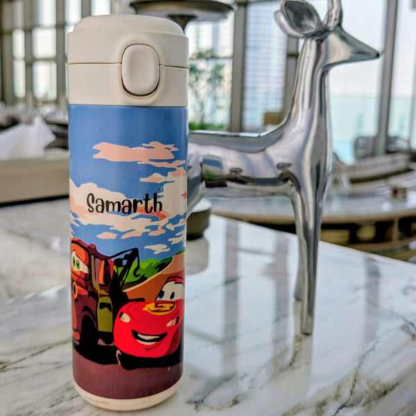 Personalised Stainless Steel Water Bottle - McQueen's Turbo Tumbler - Chatterbox Labels - Water Bottle