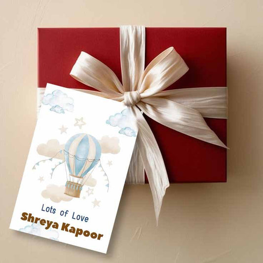 Gift tags / Gift Stickers - Retro Hot Air Balloon Design - Chatterbox Labels - Gift Tags