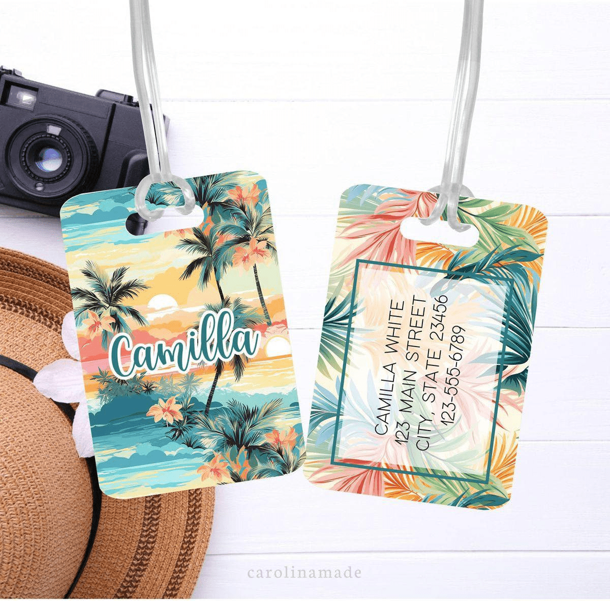 Personalized Luggage Tags - Hawaiian Sunset - Chatterbox Labels - Luggage Tags