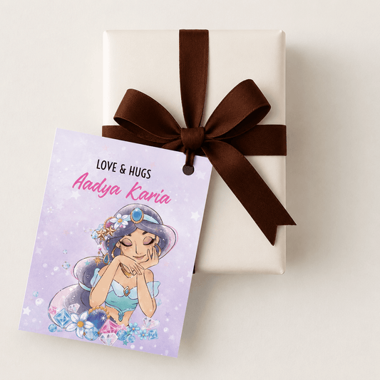 Personalised Gift tags / Gift Stickers - Princess Jasmine Design - Chatterbox Labels - Gift Tags