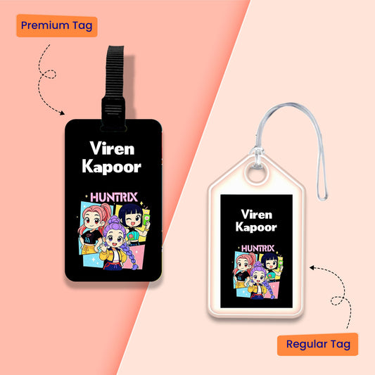 Personalized Bag Tags for Kids - K POP Design - Chatterbox Labels - Bag Tags