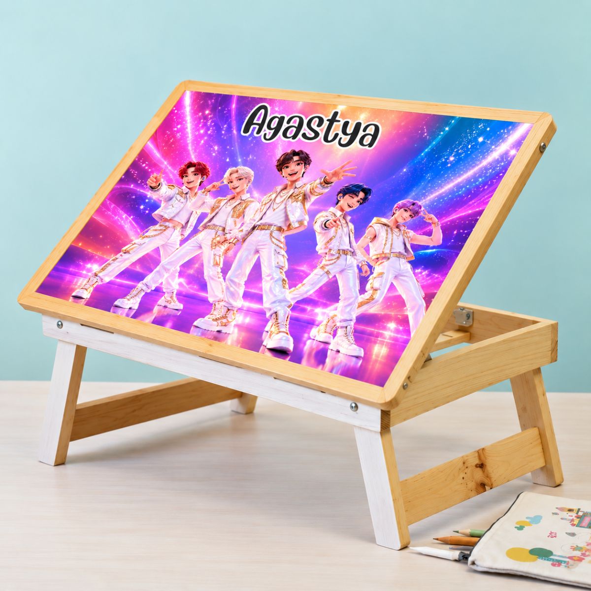 Custom Folding Desk - K-Pop Boy Band Theme