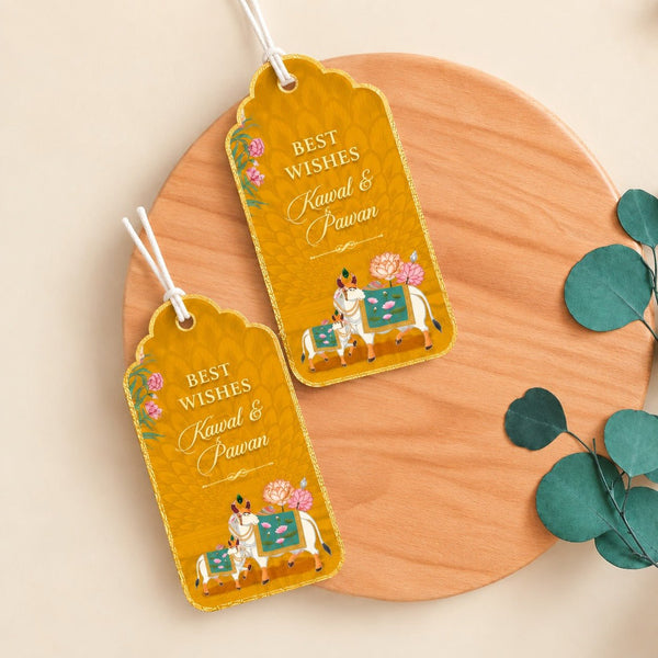Luxe Personalised Gift Tags - Pichwai Theme - Chatterbox Labels-Gift Tags