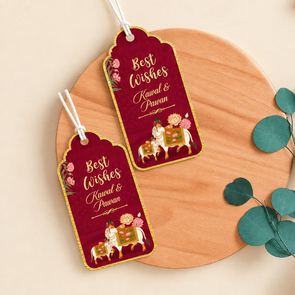 Luxe Personalised Gift Tags - Pichwai Theme - Chatterbox Labels-Gift Tags