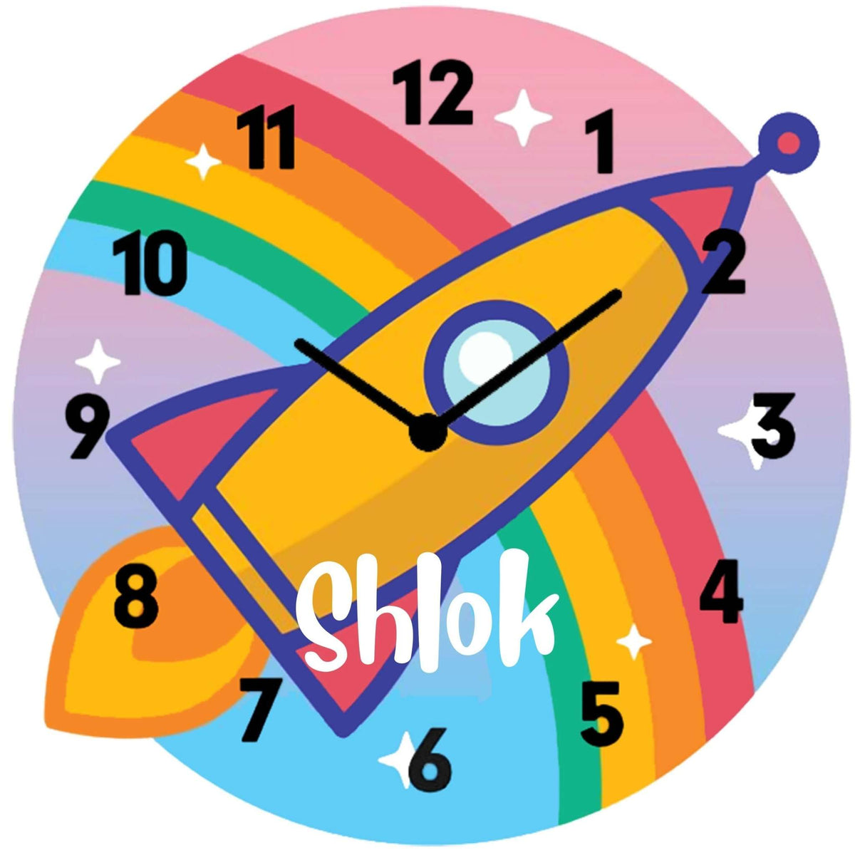 Personalised Acrylic Wall Clock - Astrotime - Chatterbox Labels - Wall Clock
