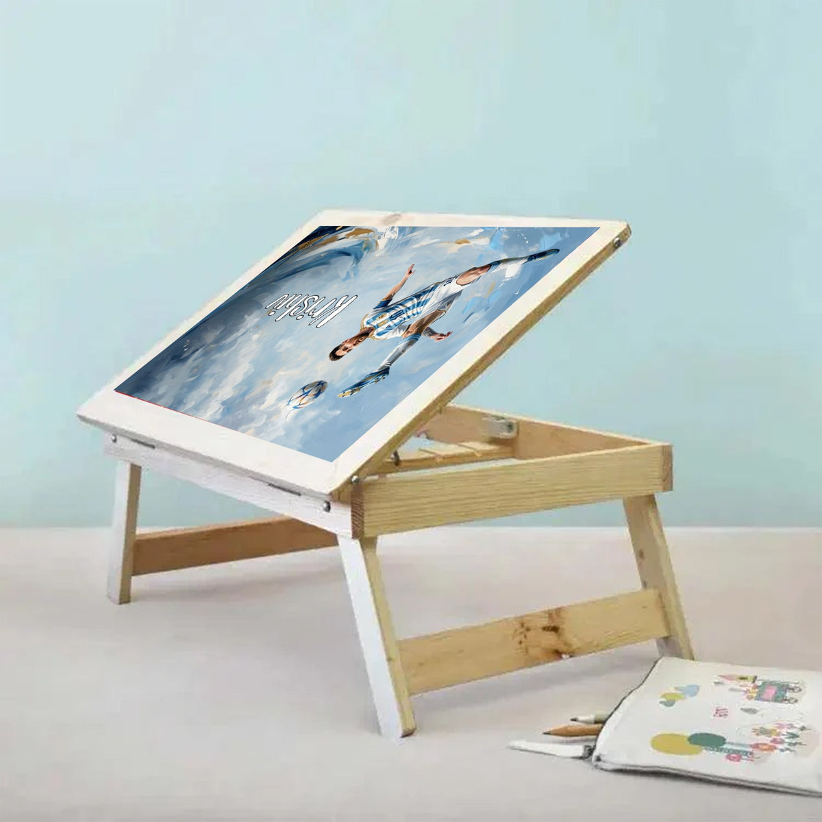 Custom Folding Desk - Messi Theme - Chatterbox Labels-Folding Table