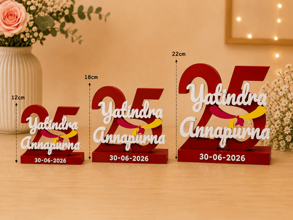 Personalised Milestone Birthday & Anniversary 3D Printed Name Stand - Chatterbox Labels-3D Printed Gifts