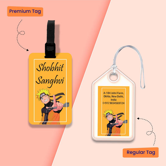 Personalized Bag Tags for Kids - Set of 5 - Ninja Design - Chatterbox Labels - Bag Tags