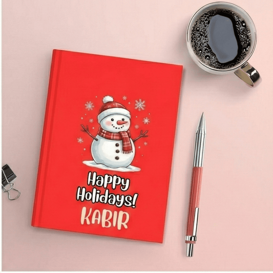 Personalised Notebook - A5 size - Christmas Design - Chatterbox Labels - Notebook