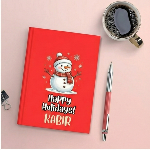 Personalised Notebook - A5 size - Christmas Design