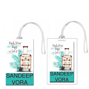 Luggage Tags Pack Your Bags Design - Set of 5 Chatterbox Labels