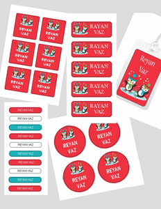 Assorted Waterproof Labels - Penguin Theme Chatterbox Labels