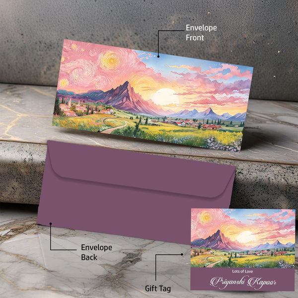 Personalised Money Envelopes - Van Gogh Style Envelope Theme - Set of 20 - Chatterbox Labels - Envelopes