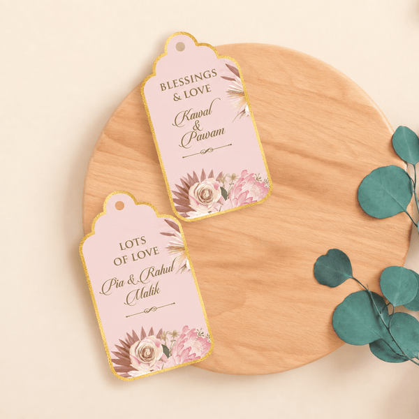 Luxe Personalised Gift Tags - Pink Blossom - Chatterbox Labels-Gift Tags