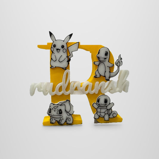 Pokemon Theme Personalised Name Stand Glow In The Dark