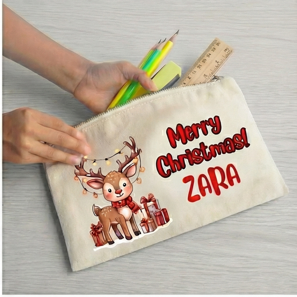 Custom Pencil Pouch - Christmas Design