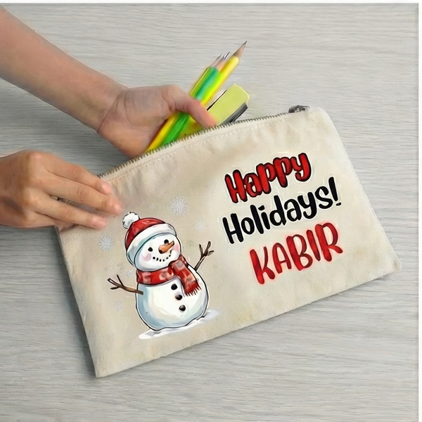 Custom Pencil Pouch - Christmas Design
