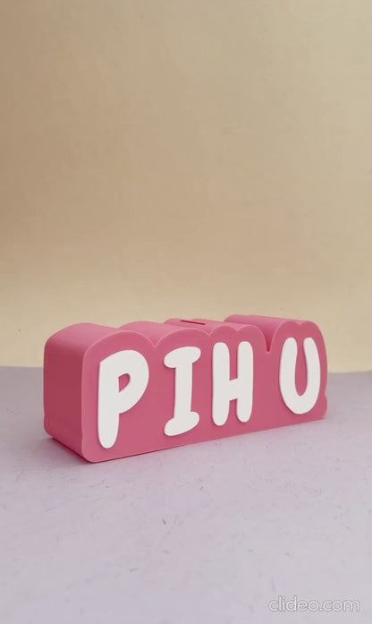 Personalised 3D Printed Piggy Bank with Name