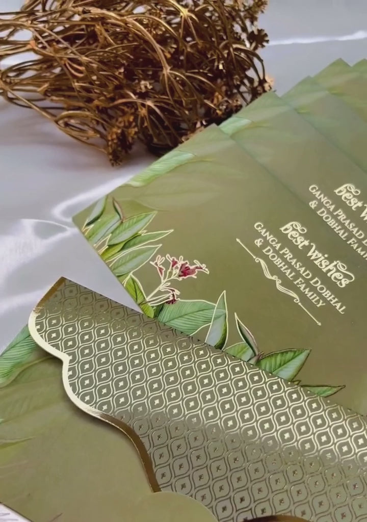 Luxe Gold Foil Money Envelopes - Tropical Gold