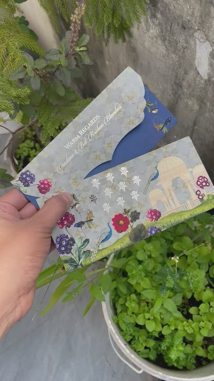 Luxe Gold Foil Money Envelopes -Royal Peacock Garden