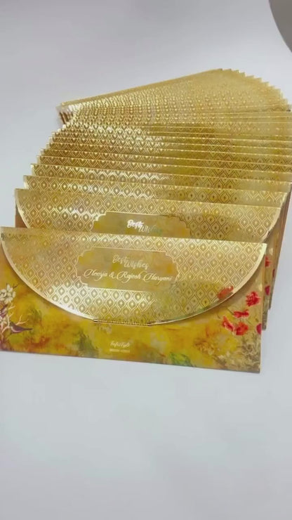 Luxe Gold Foil Money Envelopes - Golden Bloom