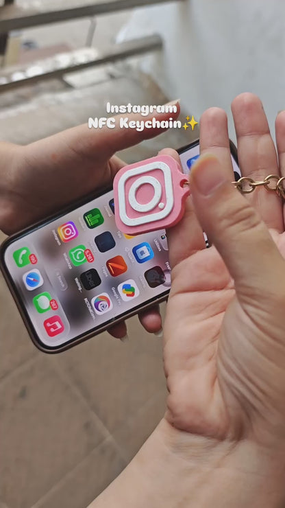 Custom 3D Printed NFC Instagram Keychain