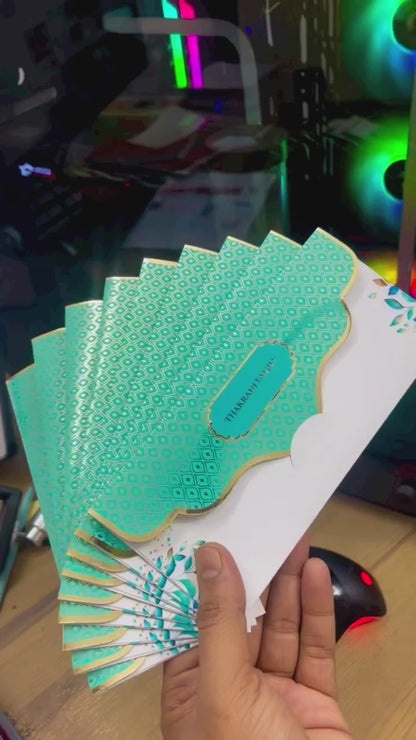 Luxe Gold Foil Money Envelopes -Blue Splendour