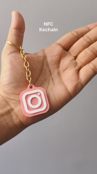 Custom 3D Printed NFC Instagram Keychain