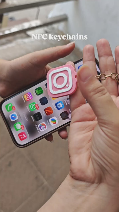 Custom 3D Printed NFC Instagram Keychain