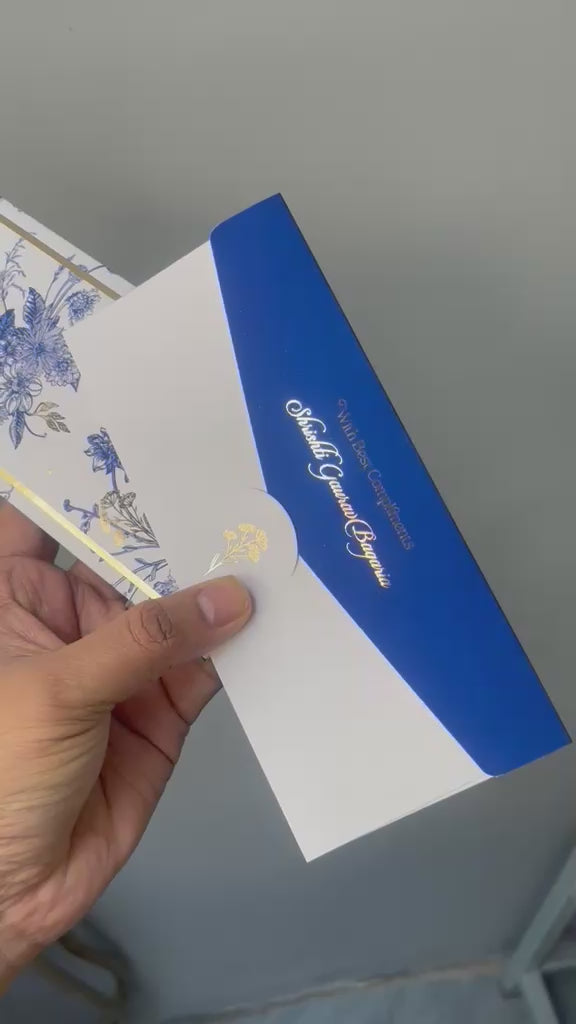 Luxe Gold Foil Money Envelopes - Blue Opulence - Chatterbox Labels - Luxe Envelopes