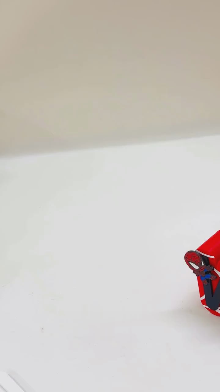 Personalised 3D Printed Name Piggy Bank in Spiderman Theme - Chatterbox Labels-3D Printed Gifts