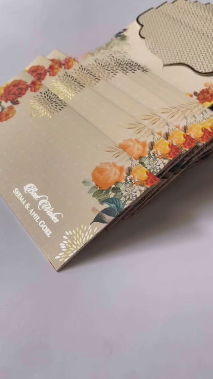 Luxe Gold Foil Money Envelopes -Floral Blossom