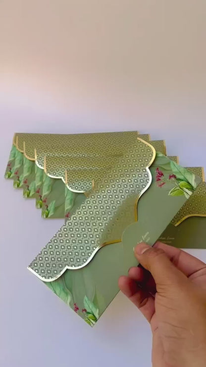 Luxe Gold Foil Money Envelopes - Tropical Gold