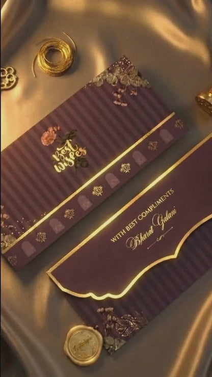 Luxe Gold Foil Money Envelopes - Aesthetic Rose