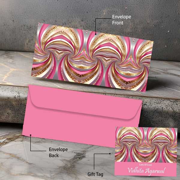 Personalised Money Envelopes - Rainbow Swirl Theme - Set of 20 - Chatterbox Labels - Envelopes