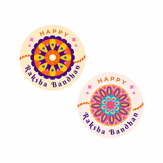 Happy Rakhi Gift Stickers- Rakshabandhan Gift Labels - Chatterbox Labels-Gift Tags